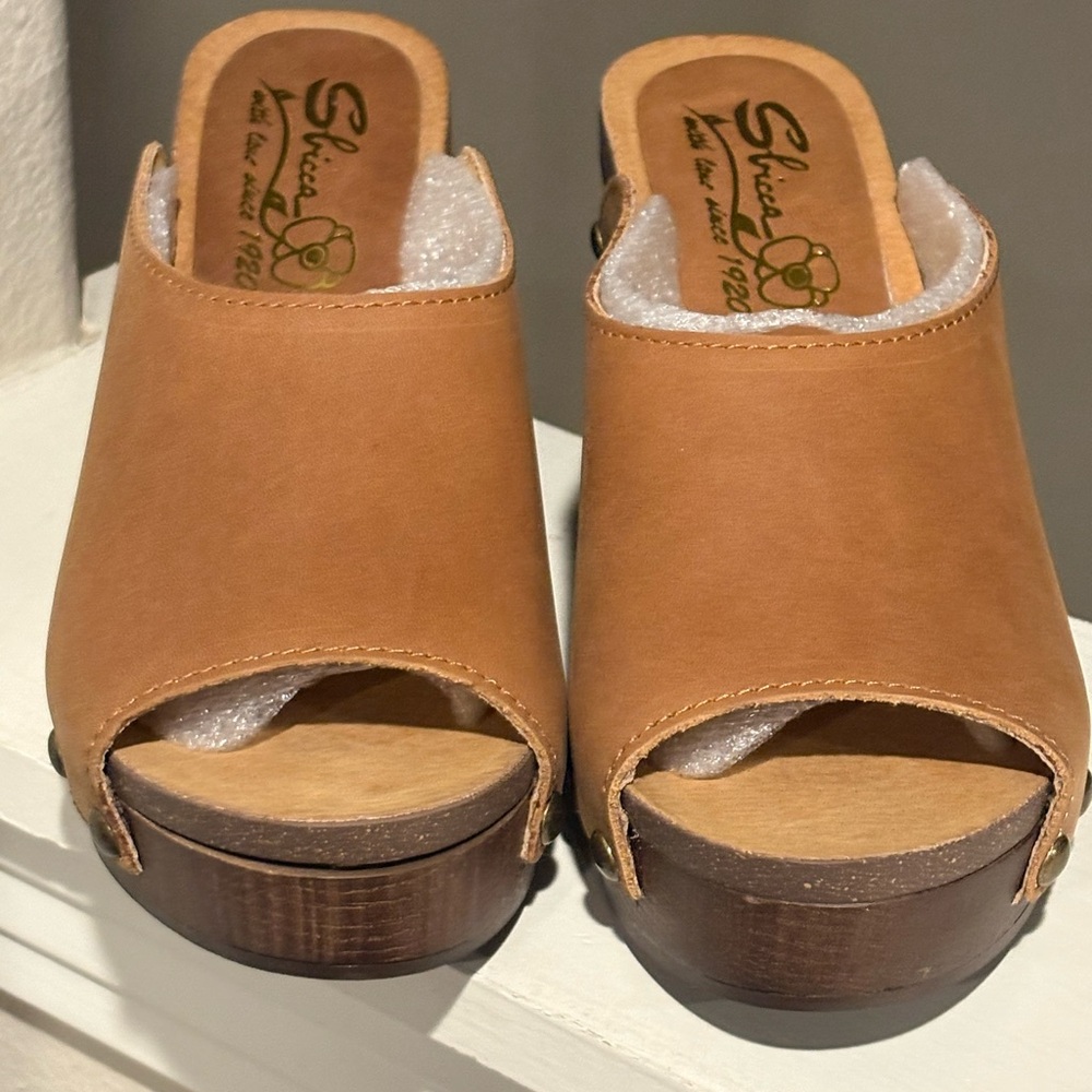 NEW- Sbicca Montrose Beige/Brown Studded Mule Clog Shoes Women’s Size 10 - Picture 6 of 10